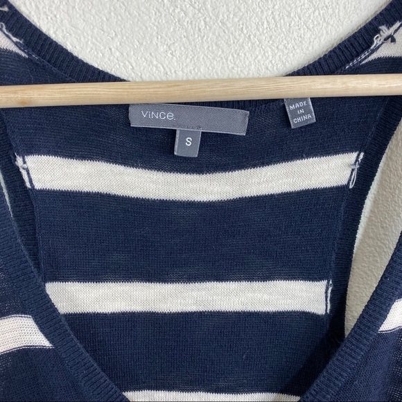 Vince Striped Scoop Neck Sweater Tank Size Small - Picture 7 of 8